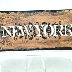 New York Wall Decor in Brown and Black Canvas on wooden frame
